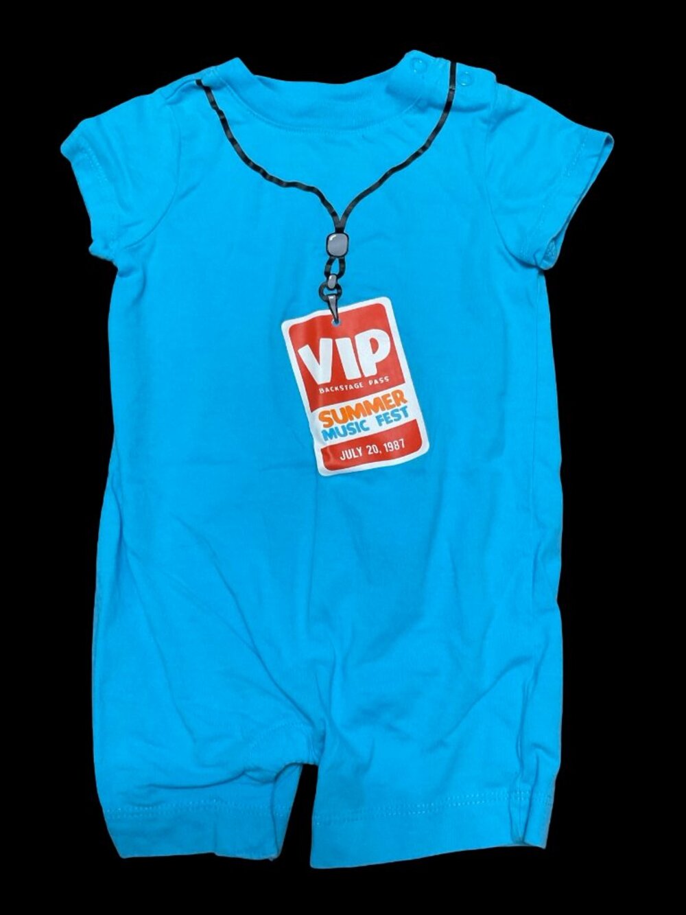 🌻10/$25 - Blue "VIP Music Fest" Romper